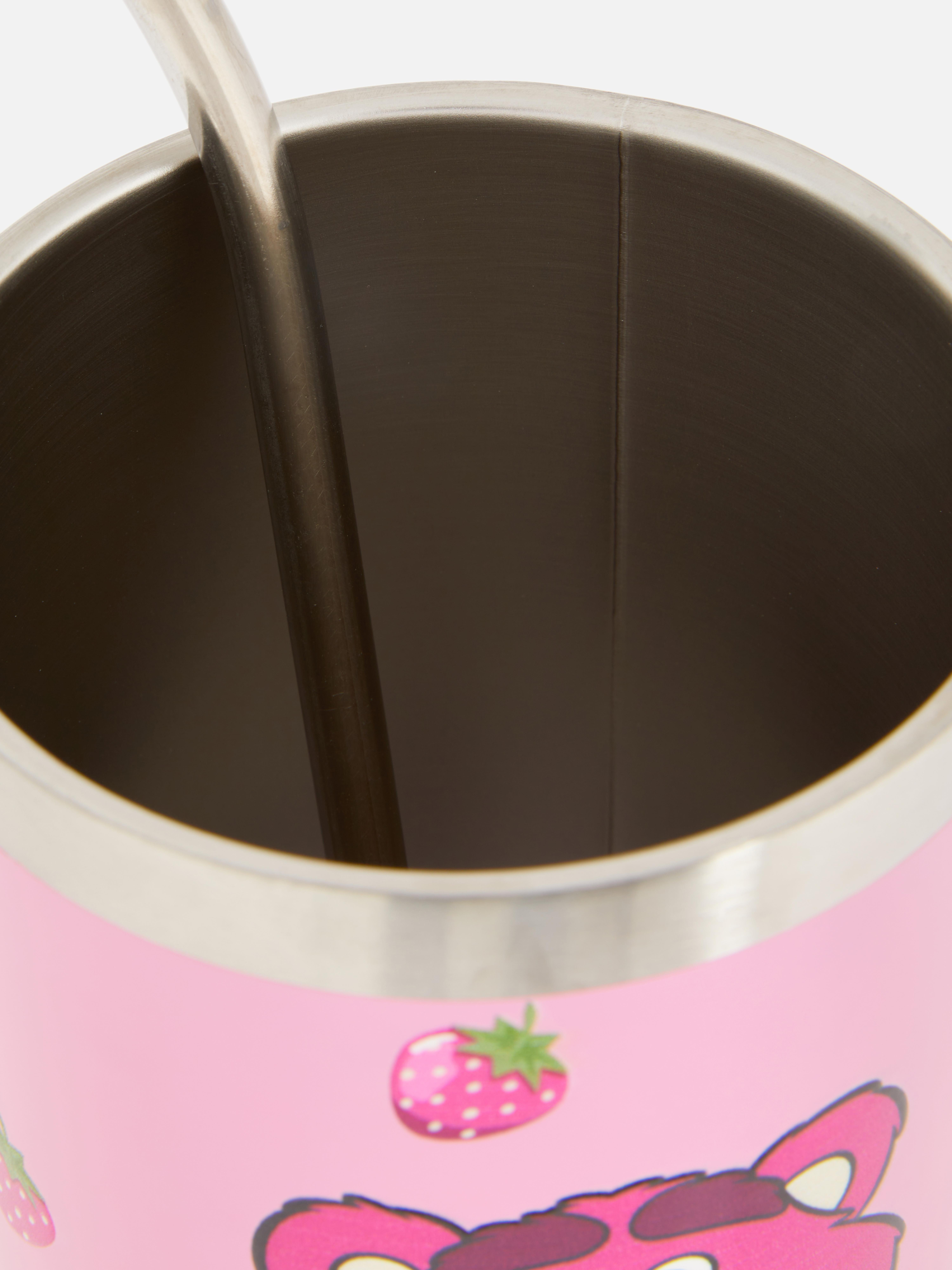 Cană de călătorie 1180 ml Disney's Toy Story Lotso O cană de călătorie din oțel inoxidabil cu pai metalic și motiv Disney's Lotso pe toată suprafața