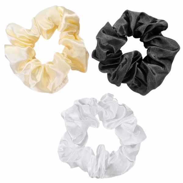 LUVYAH Cosmetics Satin-Schlafscrunchies, 3er-Pack, verschiedene Farben