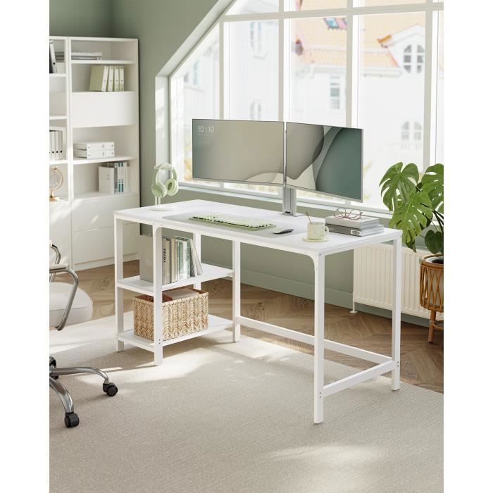 Scrivania con contenitore - VASAGLE - Postazione di lavoro - Struttura in acciaio - Stile moderno - Acero bianco
