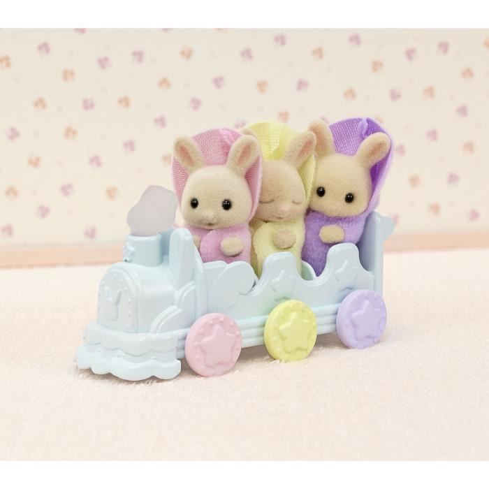 Miniaturfiguren – SYLVANIAN FAMILIES – 5707 – Cremefarbene Kaninchen-Drillinge und Badezimmeraccessoires