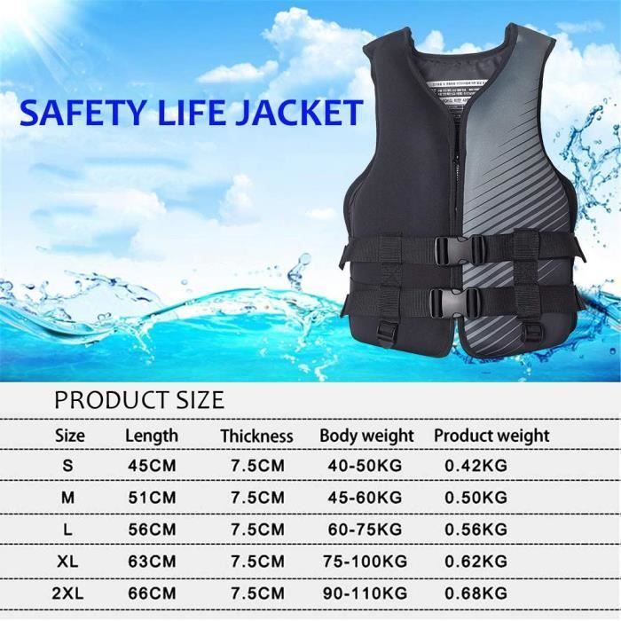 Giubbotto di salvataggio in neoprene per la sicurezza e il galleggiamento, ausilio anticollisione -A