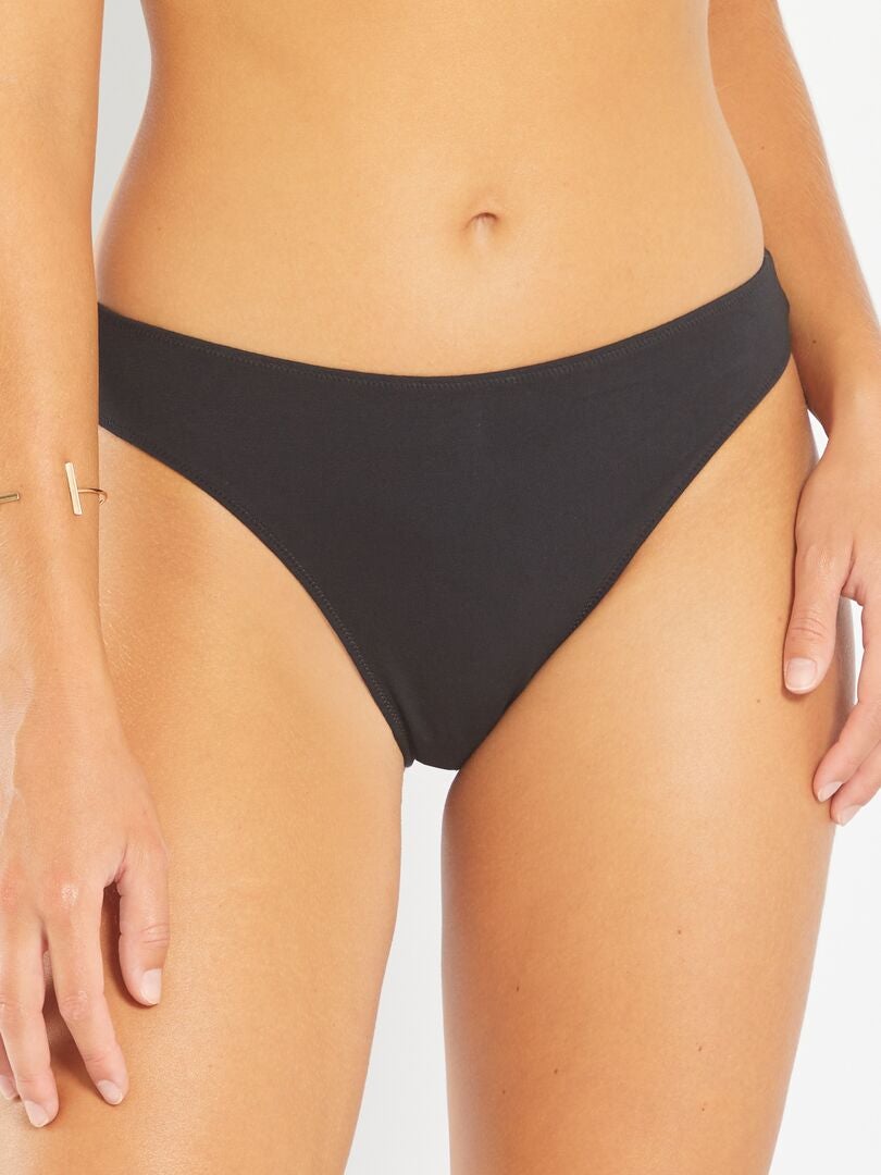 Set van 2 katoenen stringtjes - zwart