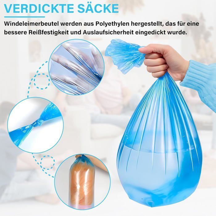 10 Recharges Pour Poubelle À Couches Film Antibactérien Multicouche Anti-Odeurs, Compatibles Avec Tommee Tippee Sangenic Tec