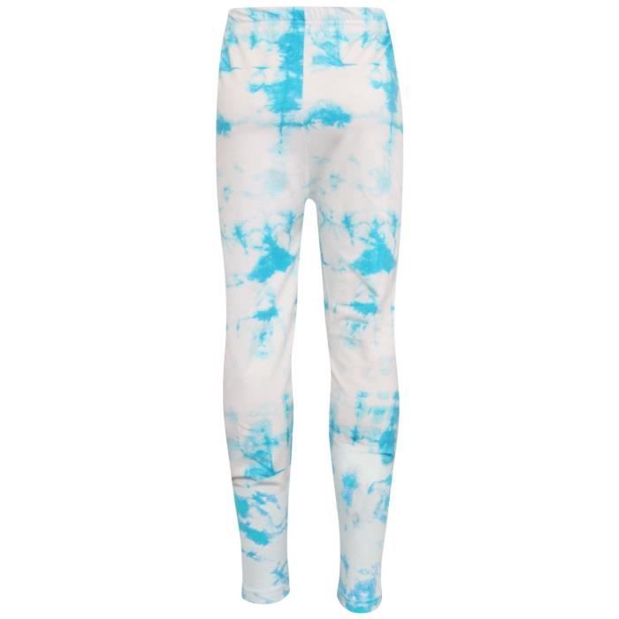 Conjunto de top corto y leggings tie-dye para niñas - Edades 5-13 - Azul - Niña - 100% poliéster