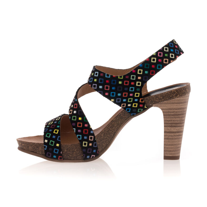 Mehrfarbige Damen-Sandalen / Zehenfreie Schuhe