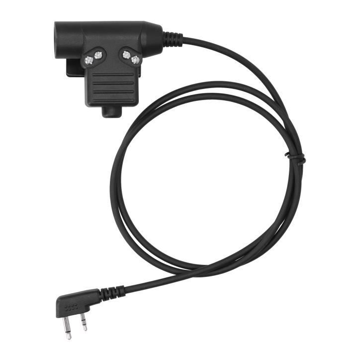 Adaptador de audio - Tbest - TK U94 PTT - Cable de 1 m - Compatible con Baofeng UV-5R - ABS + Metal duradero
