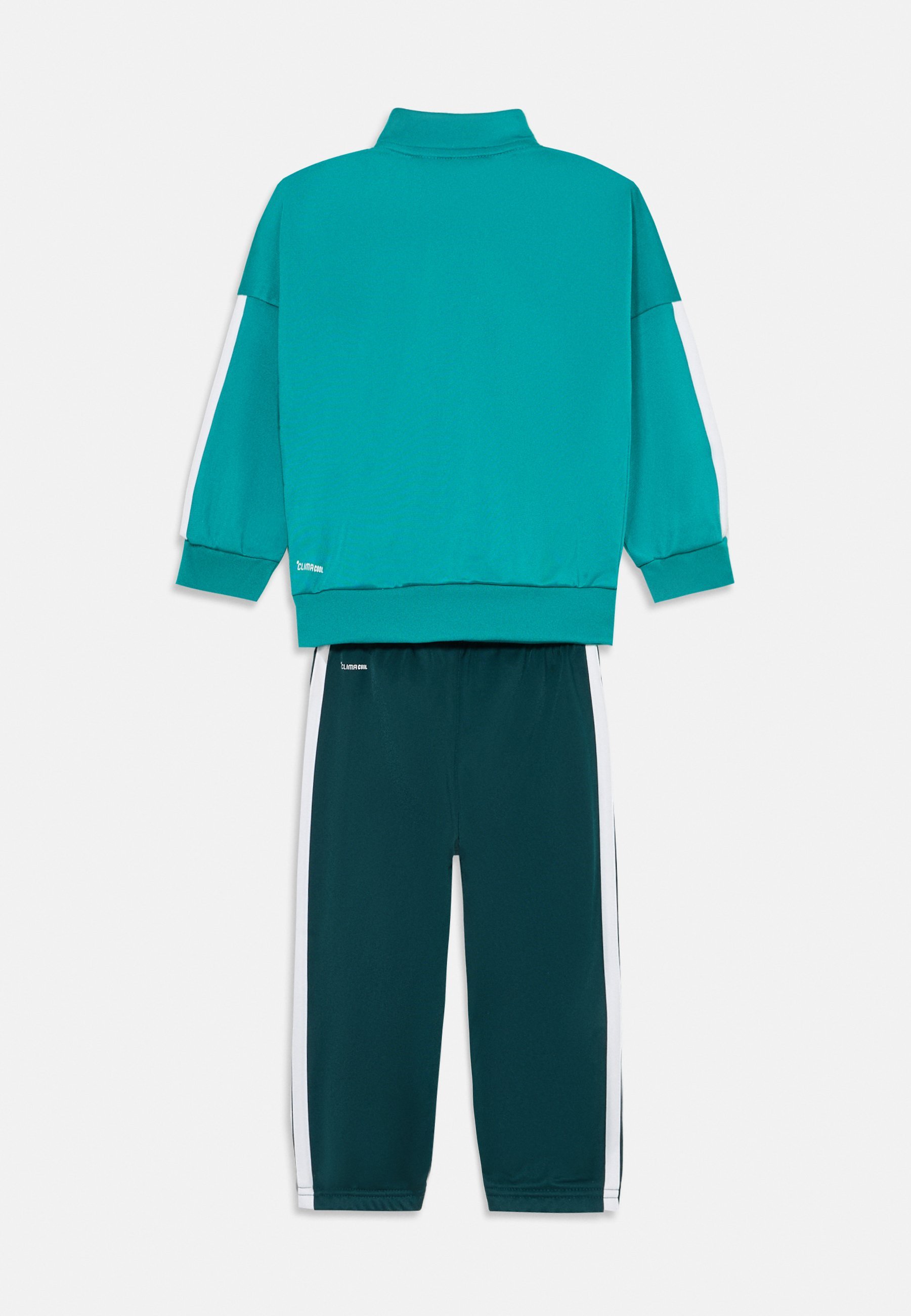 adidas Performance ESSENTIALS CLIMACOOL Trainingsanzug für Babys, Unisex – Trainingsanzug – Reines Türkis/Weiß