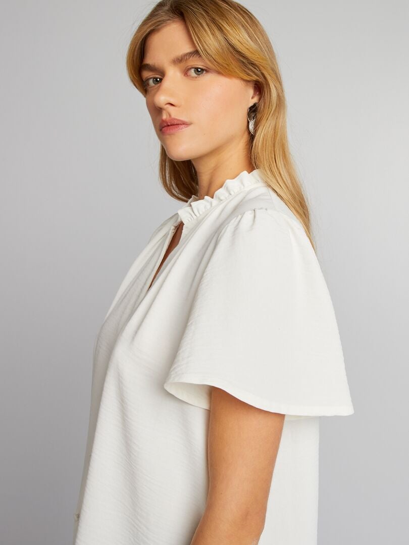 Zachte blouse - WIT