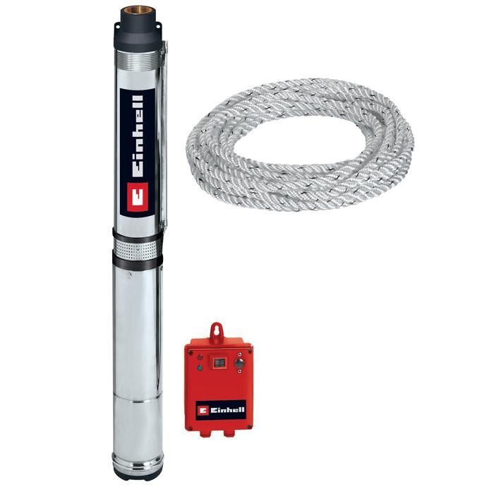 Bomba submersível para poço artesiano Einhell GC-DW 1300 N (1300 W, altura manométrica de 65 m, profundidade de imersão de 20 m, conexão de mangueira de 47,8 mm)