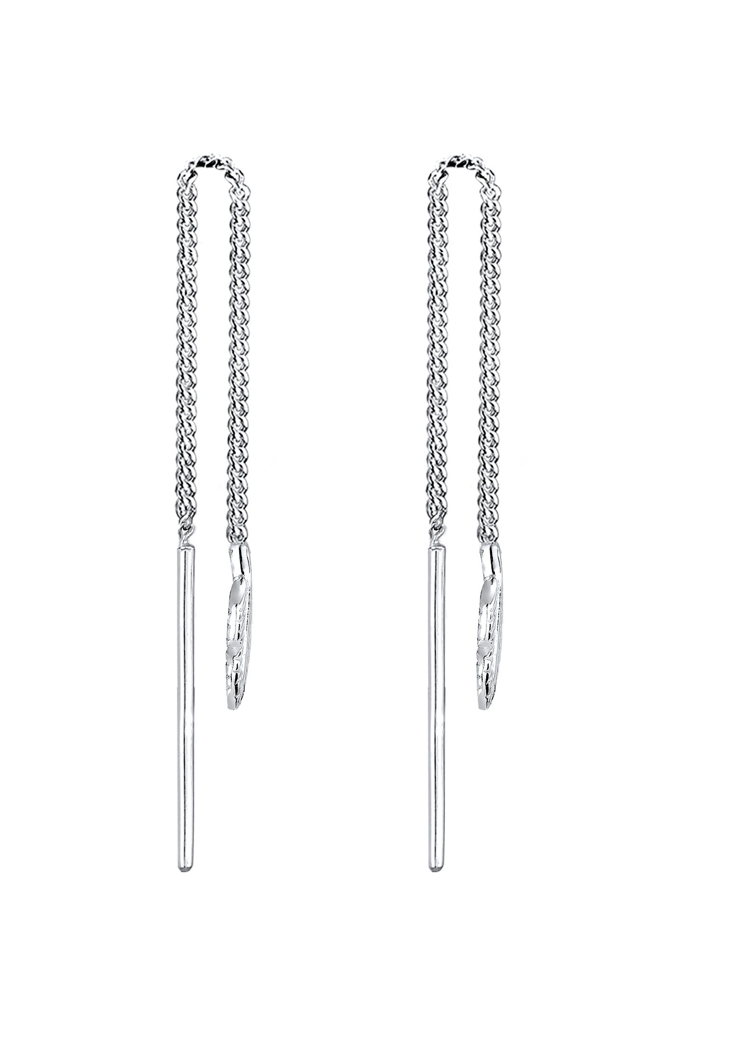 Elli Plume Pull-Through Trend Boucles d'Oreilles Femme - Argent (925/1000)
