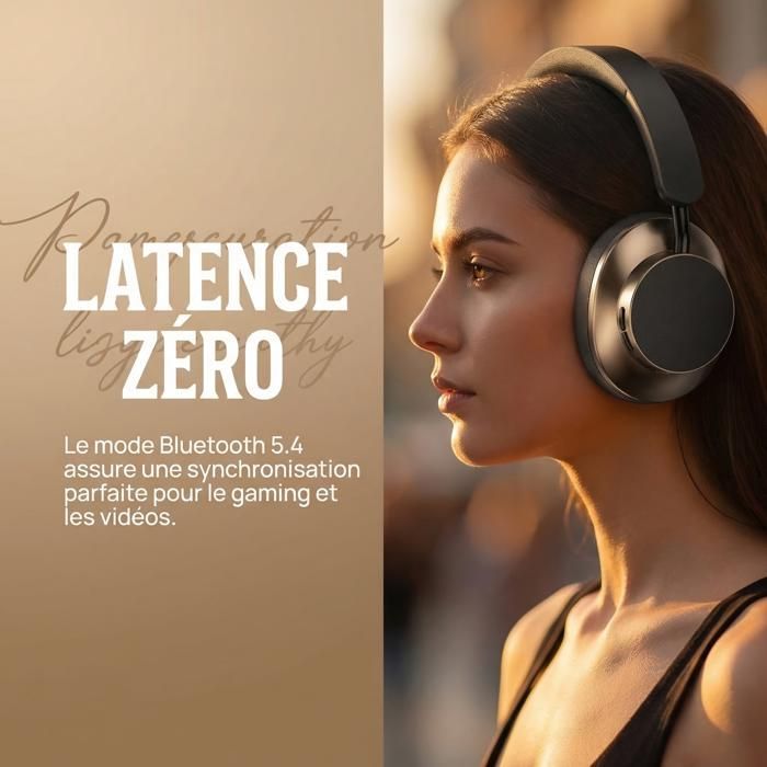 Wireless Headphones - FINGERTIME - Bluetooth 5.4 - 60H Battery Life - HiFi Stereo Sound - 40mm Deep Bass - Retro Design - Black