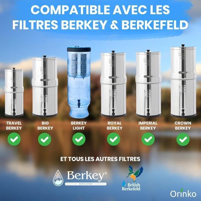 Orinko Schwerkraft-Wasserfilterkartuschen, NSF-zertifiziert, kompatibel mit Berkey- und Berkefeld-Filtern, 4er-Pack