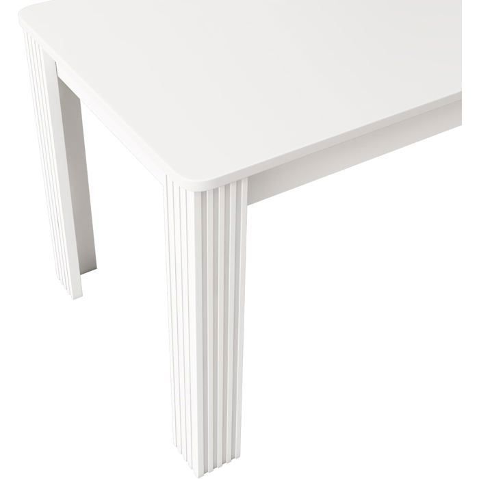 Tavolo da pranzo moderno in legno Lemonbest 116 x 65 x 75 cm (L x P x A) Adatto per sala da pranzo e cucina Bianco