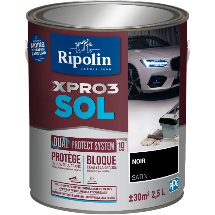 Floor paint - RIPOLIN - Black - Matte - 2.5L