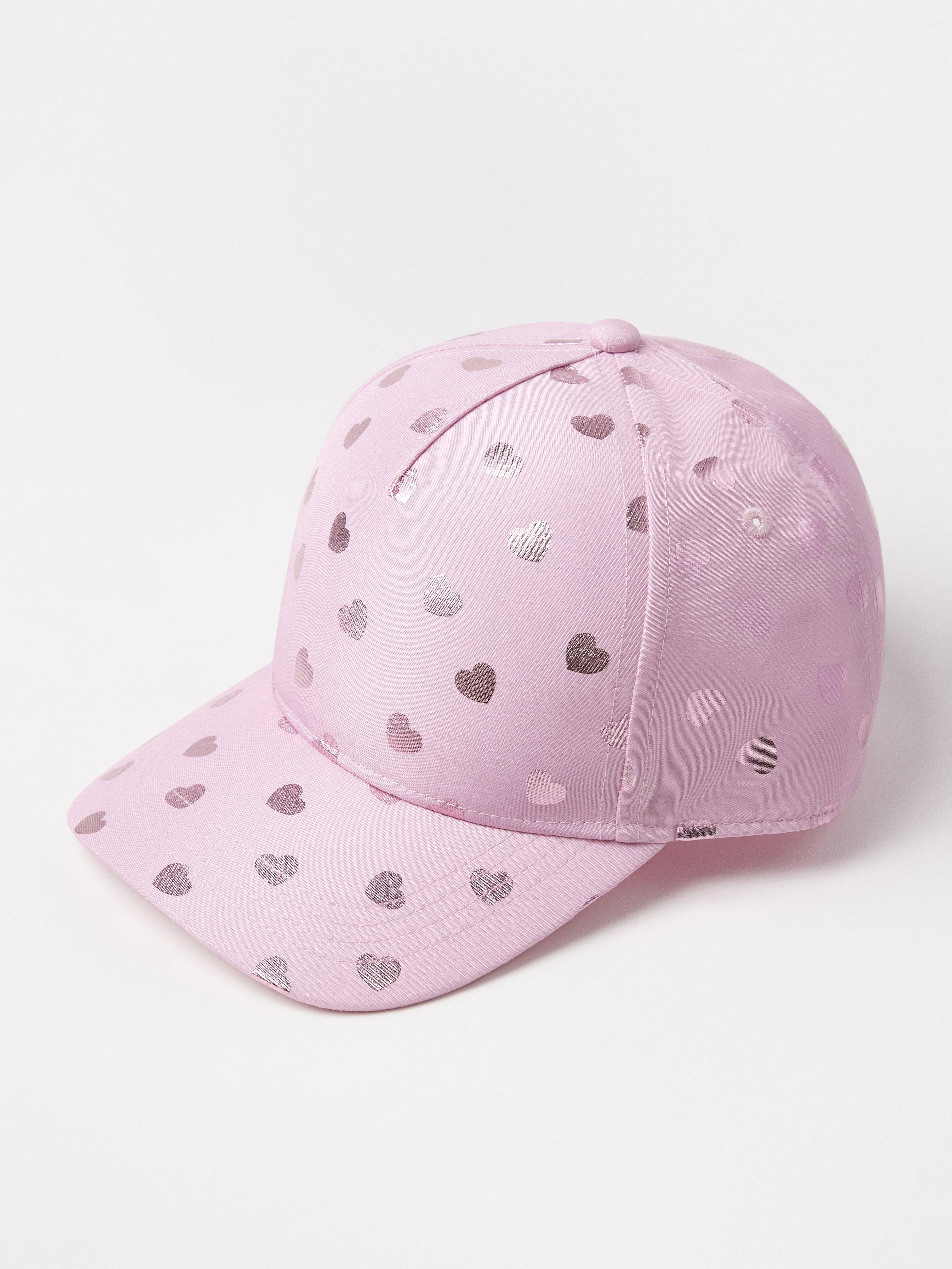 Casquette à motif intégral rose poudré