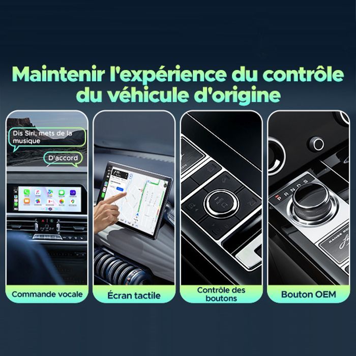 Adaptador inalámbrico TOGUARD 2 en 1 para CarPlay, compatible con Apple CarPlay y Android Auto, WIFI 5.8GHz, Plug & Play, Bluetooth 5.0.