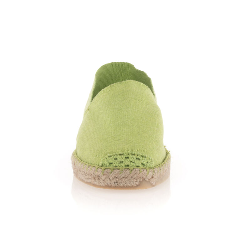 Dámske zelené espadrilky s lanovou podrážkou