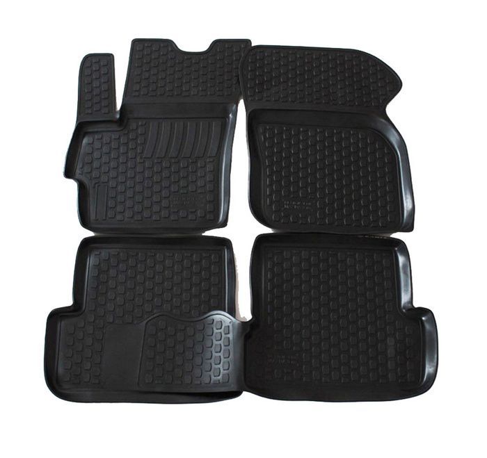 Rubber Floor Mats - J&J AUTOMOTIVE - Mazda 3 2003-2009 - Anti-slip - Custom Fit - Non-Toxic TPE