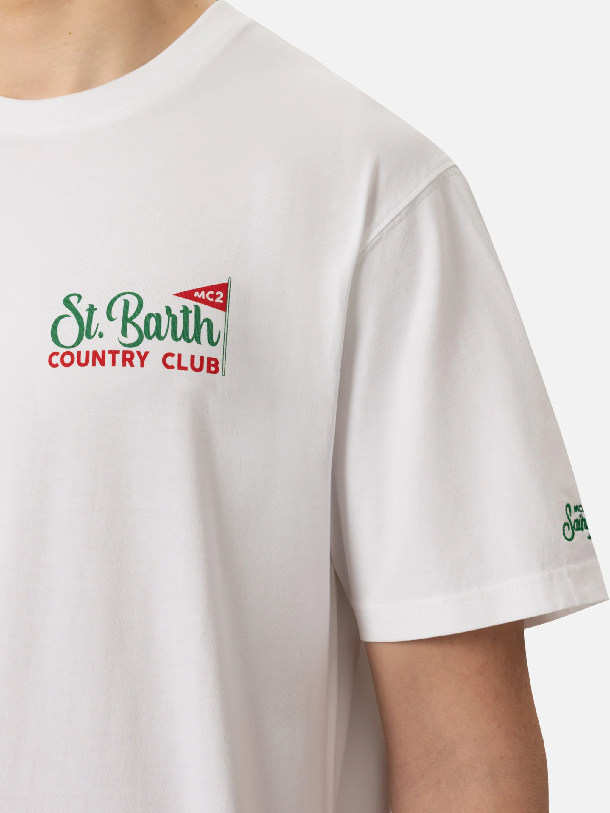 Camiseta Hombre en algodón con estampado St. Barth Country Club
