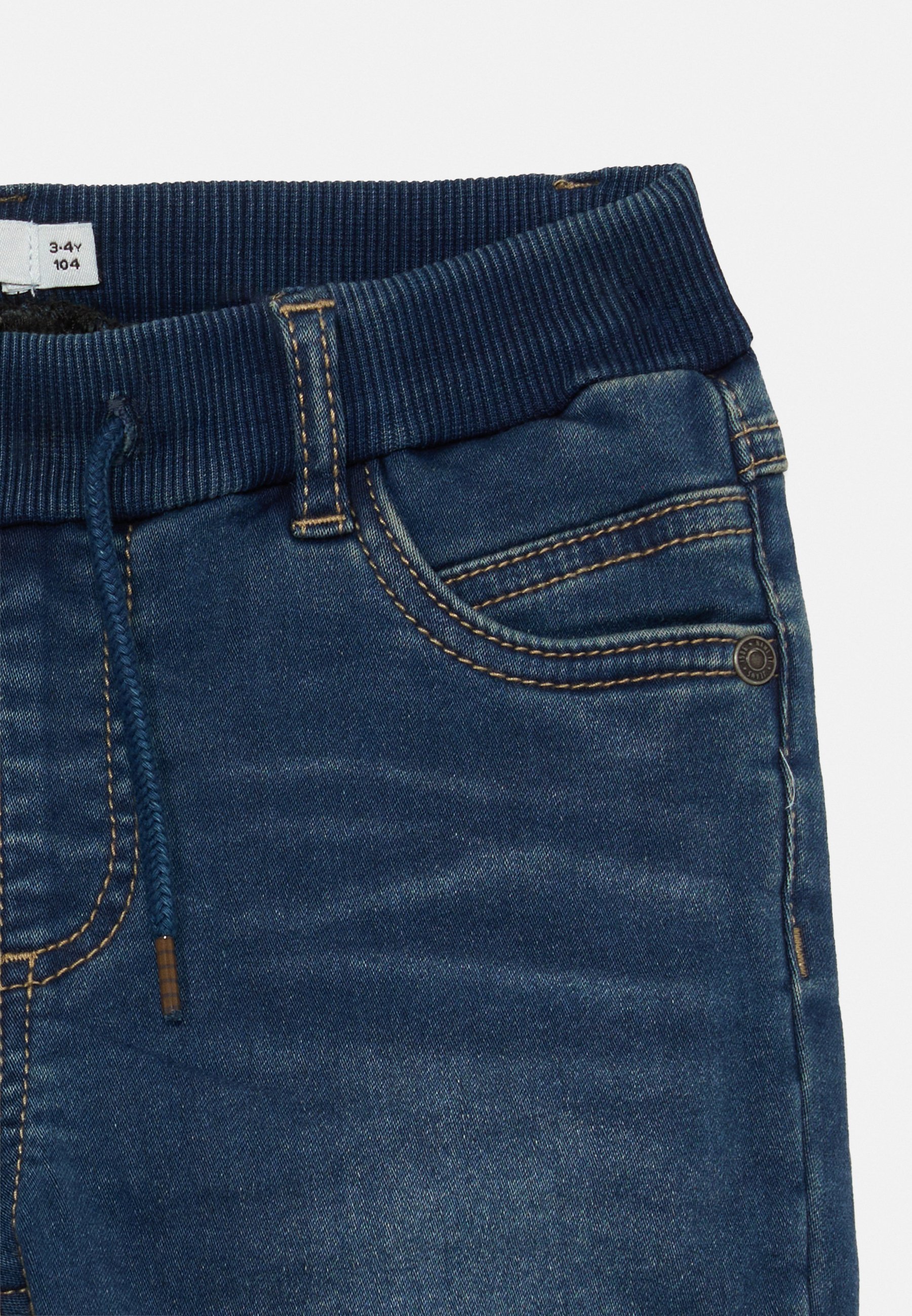 NMMBEN FLEECE - Džíny Straight Fit - black denim