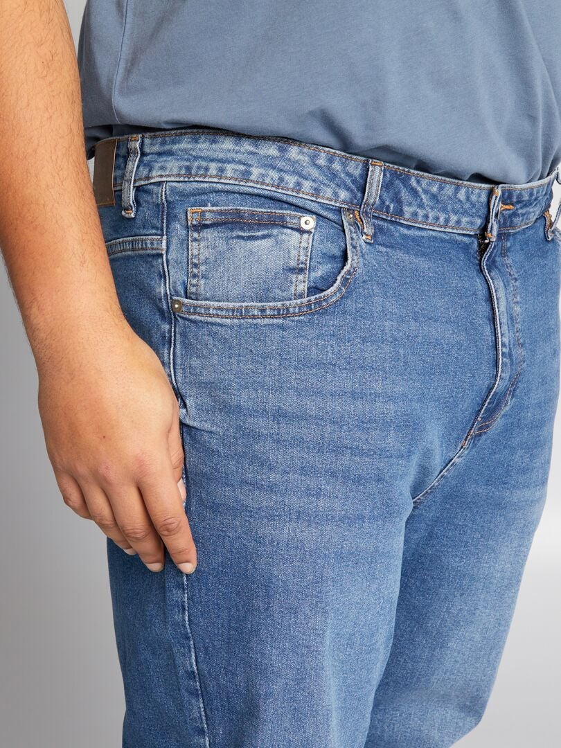 Calça jeans slim de 5 bolsos - L30 - AZUL
