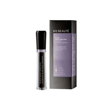 M2 Beauté Black Nano Mascara Nutrition Natural Growth Volume Densifying Mascara 6 ml