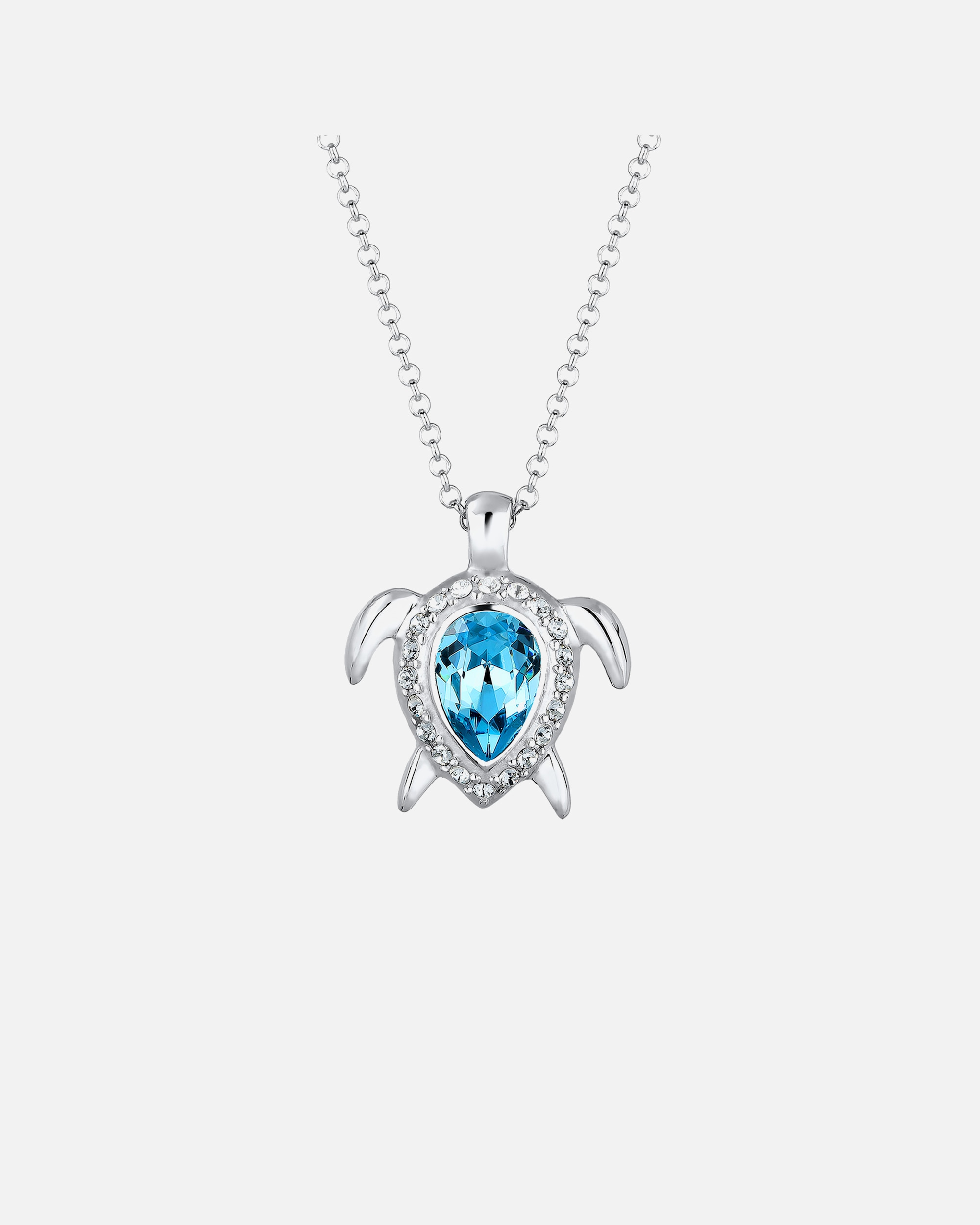 Elli Femmes Tortue Mer avec cristal en argent sterling 925