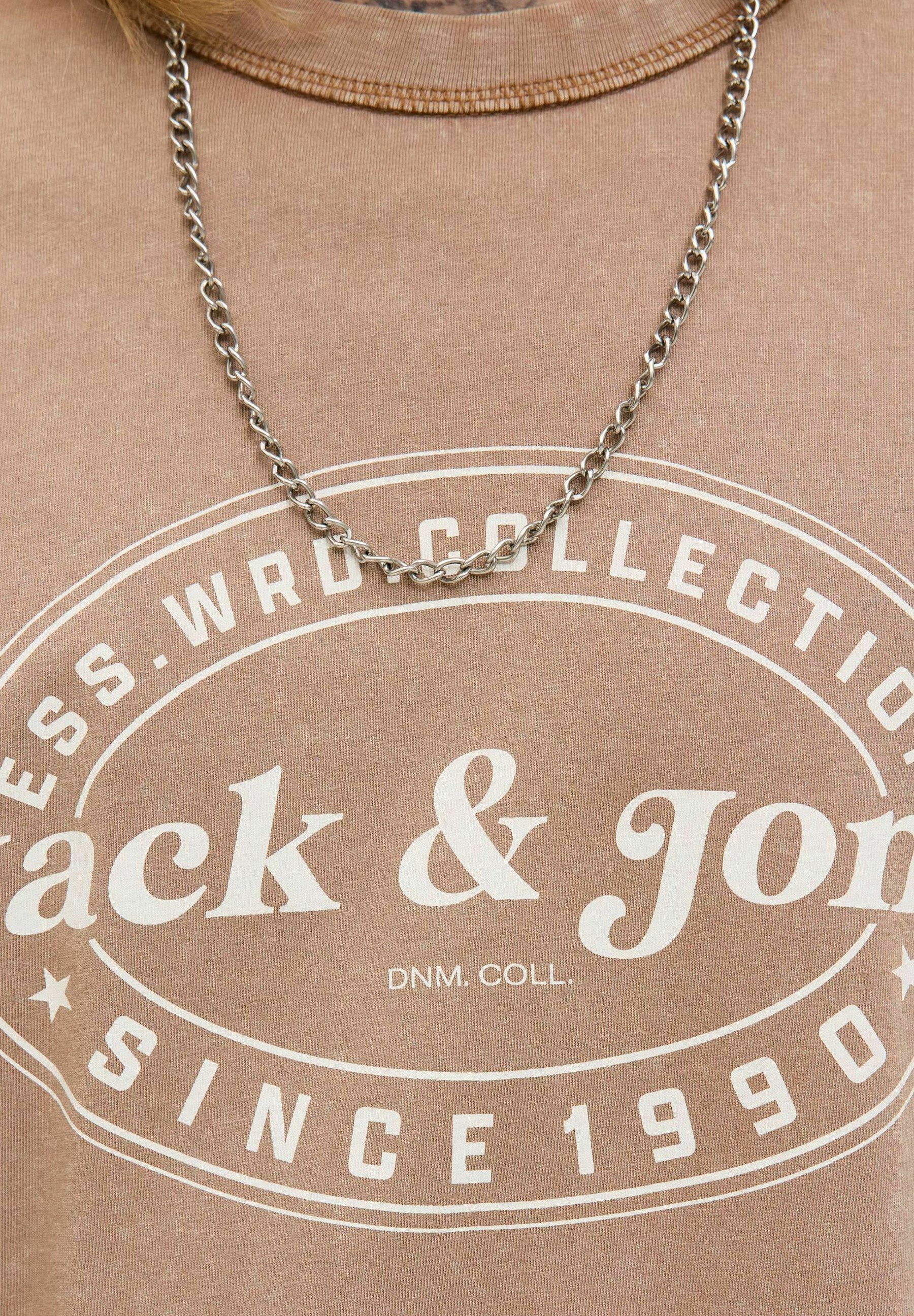 Jack & Jones JJEDOVER T-shirt met ronde hals - T-shirt met print - monnikspij