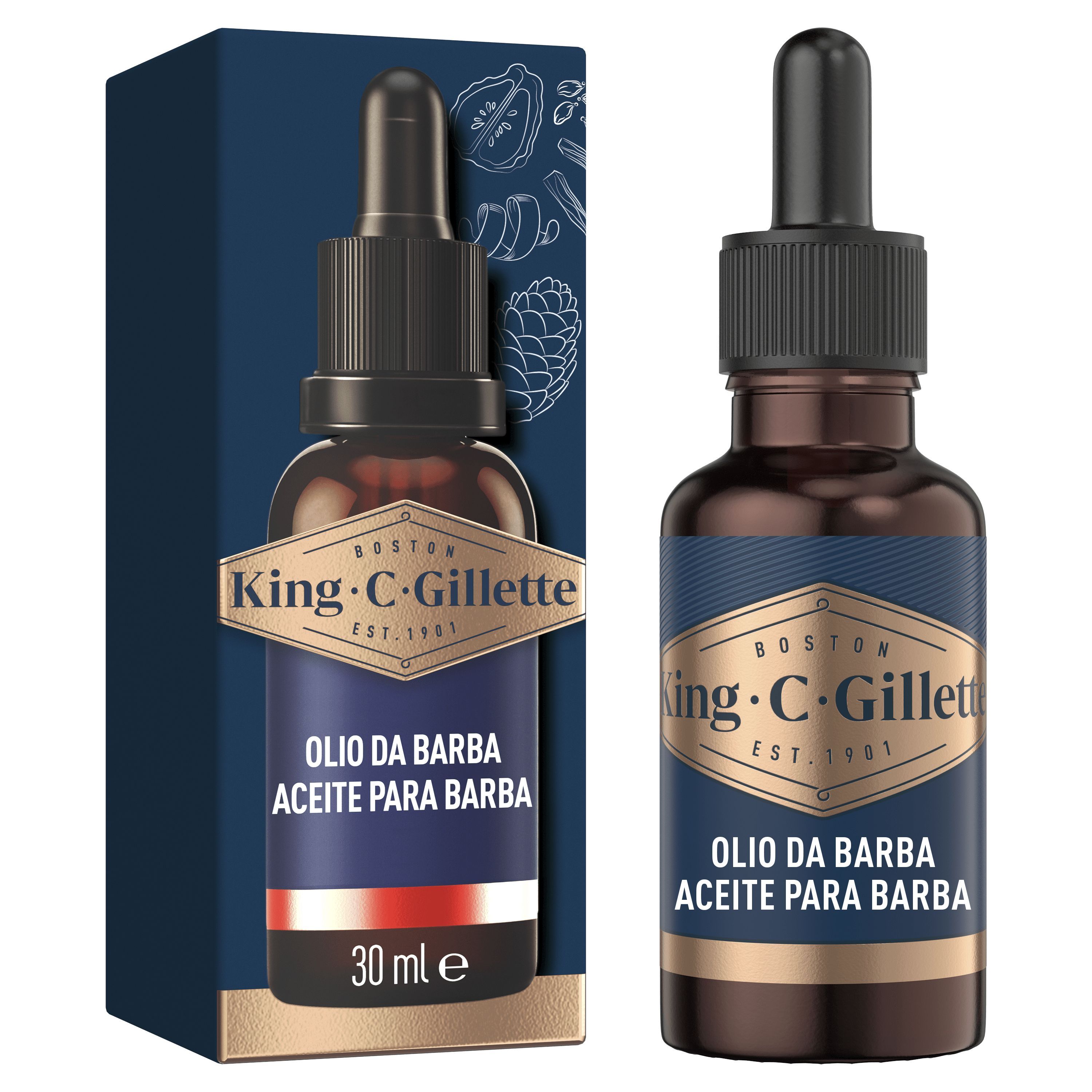 Gillette King C. olej na bradu pre mužov Starostlivosť o bradu a fúzy
