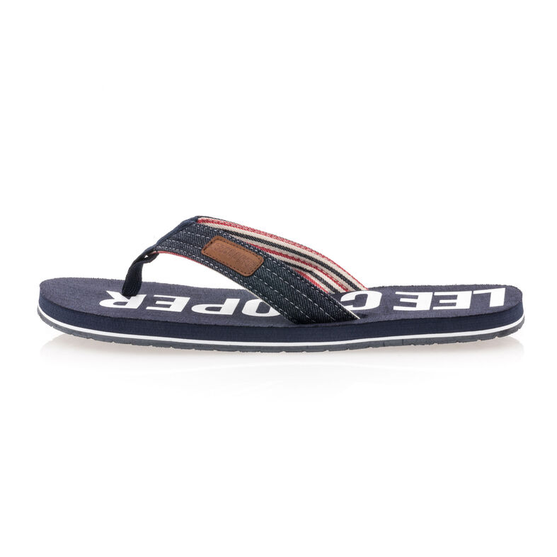 Férfi kék flip-flop papucsok / tanga szandálok