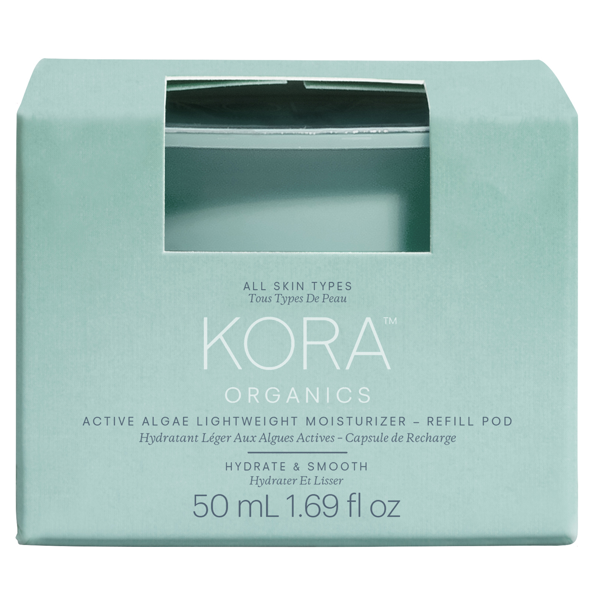 Lagana hidratantna dnevna krema s aktivnim algama, ponovno punjenje 50 ml - Kora Organics