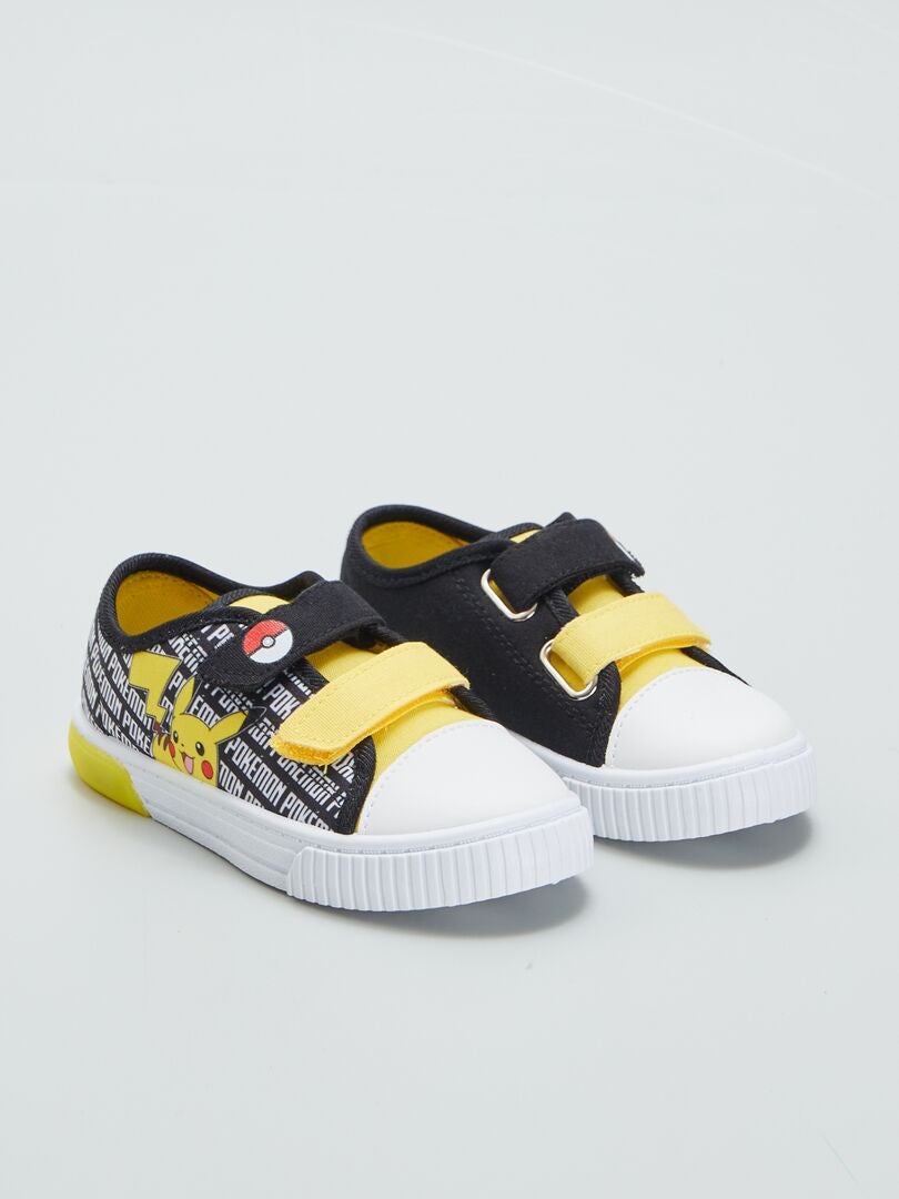Tênis de cano baixo 'Pokémon' com velcro - PRETO