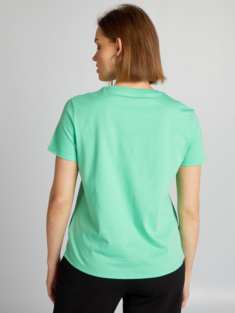 Camiseta de malha lisa - VERDE