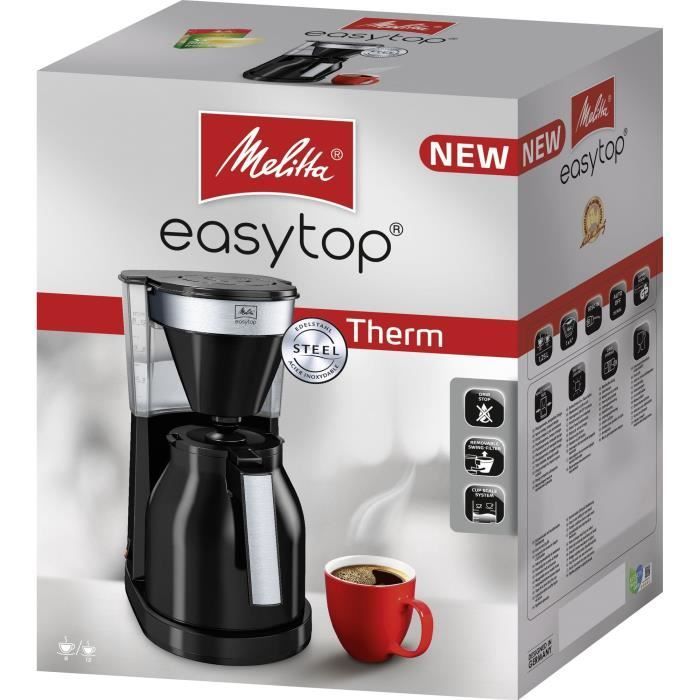 MELITTA Easy Top Therm II filterkaffebryggare 1023-08 - 1L - 1050W - Svart