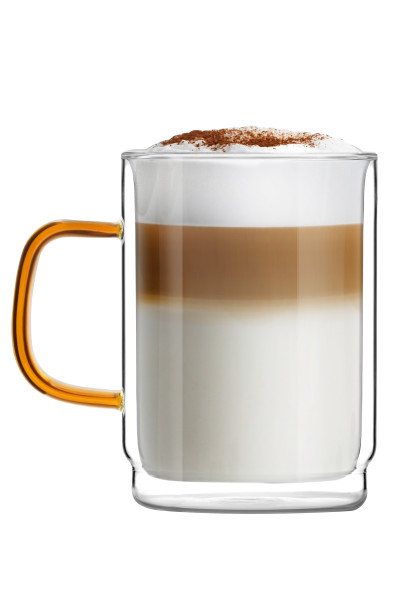 Komplet 2 Szklanek Z Podwójną Ścianką Do Kawy Amber 350 ml