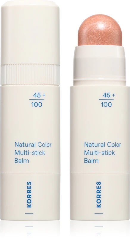 „Korres Natural Color Multi-Stick Balm“ daugiafunkcinė kosmetika lūpų ir skruostų makiažui