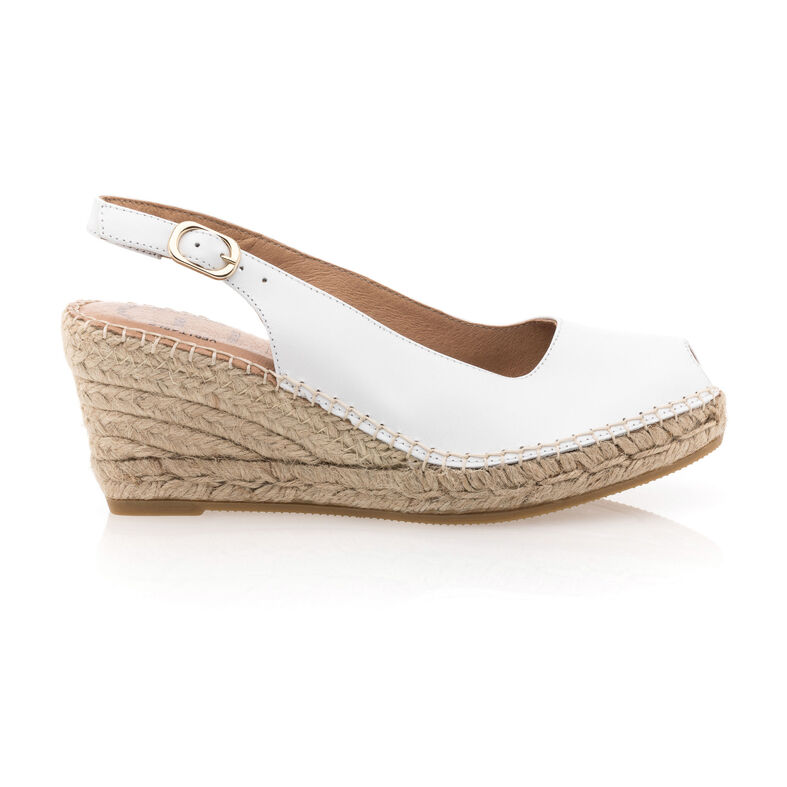 Witte espadrilles voor dames met touwzolen