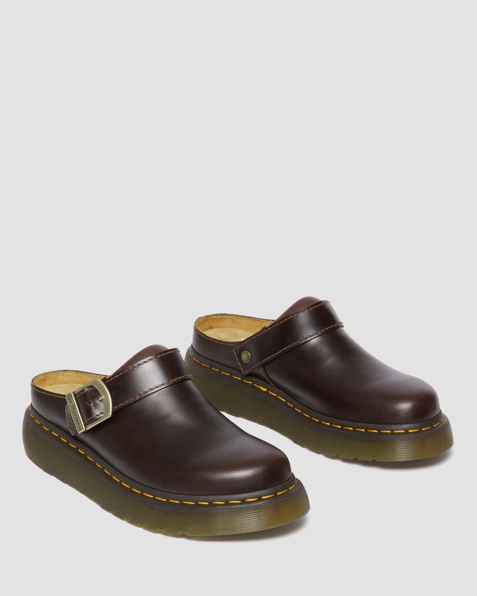 Laketen Leder Plateau Mules