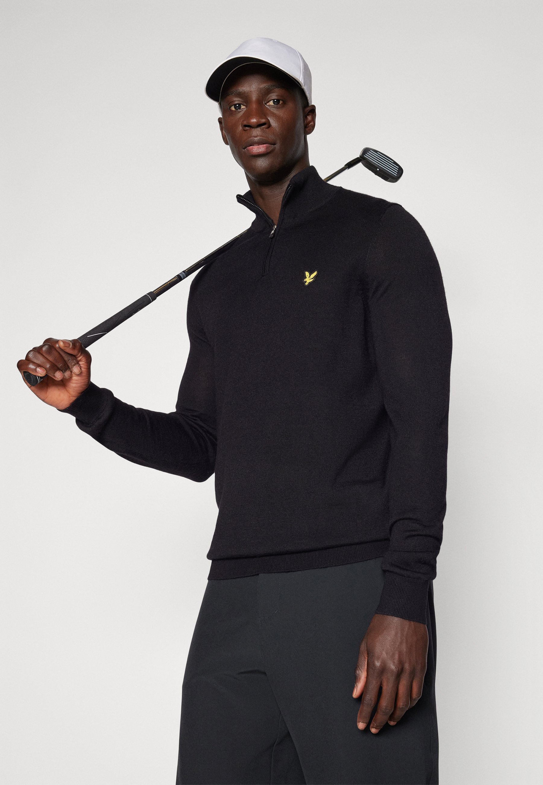 Pull Lyle & Scott à quart de zip - noir