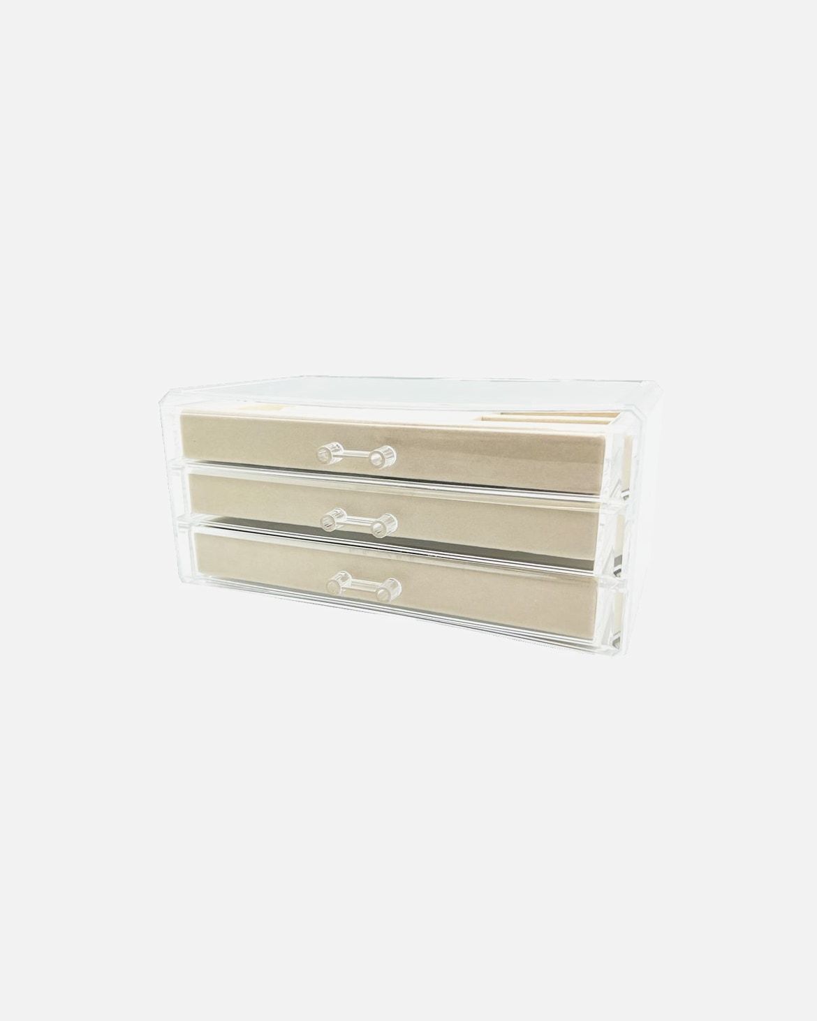 UNIQ Beautycase akrila organizators ar 3 atvilktnēm - 1 gab.