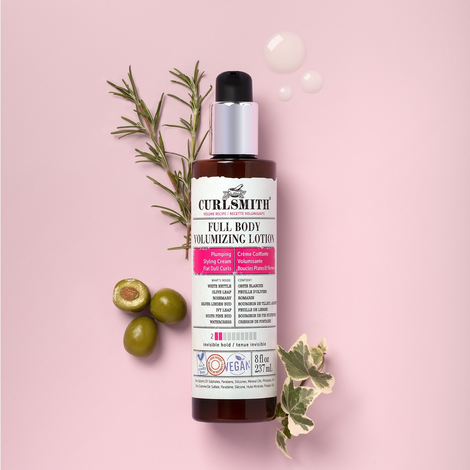 Loción voluminizadora para peinar el cabello Curlsmith para todo el cuerpo - 237 ml