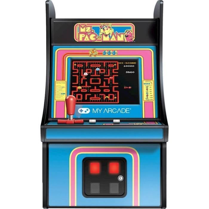 Mini Arcade Machine - My Arcade - Ms. Pac-Man - Azul - Licença Pac-Man - Plataforma de Console Retrô
