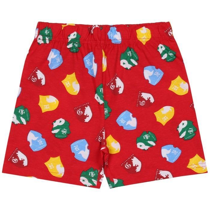 Pijama de verano de manga corta gris y rojo de Harry Potter para niños de 3 años.