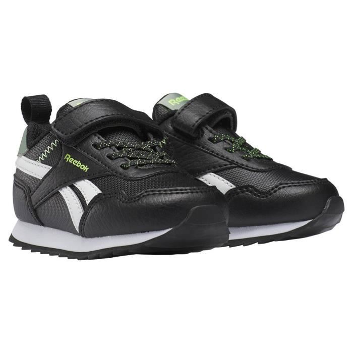 Baskets bébé - REEBOK - Royal Classic Jogger 3 - Noir - Sangle auto-agrippante - Lacets élastiques