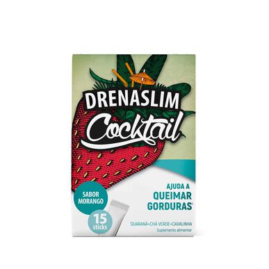 Drenaslim Suplemento Drenaje Cóctel Morango 15 sobres 15 saquetas