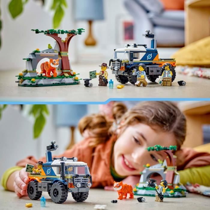 LEGO® City 60426 Le camion tout-terrain de l’explorateur de la jungle, jouet enfant 6 ans