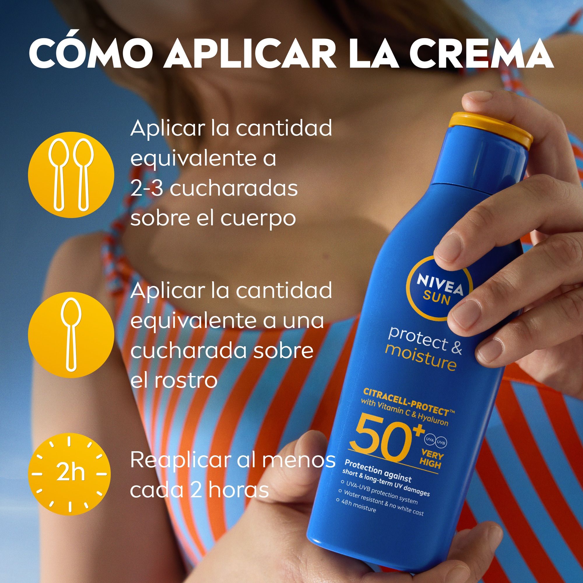 Ochranné a hydratačné opaľovacie mlieko SUN Protect & Hydrate SPF 50 Ochrana tela