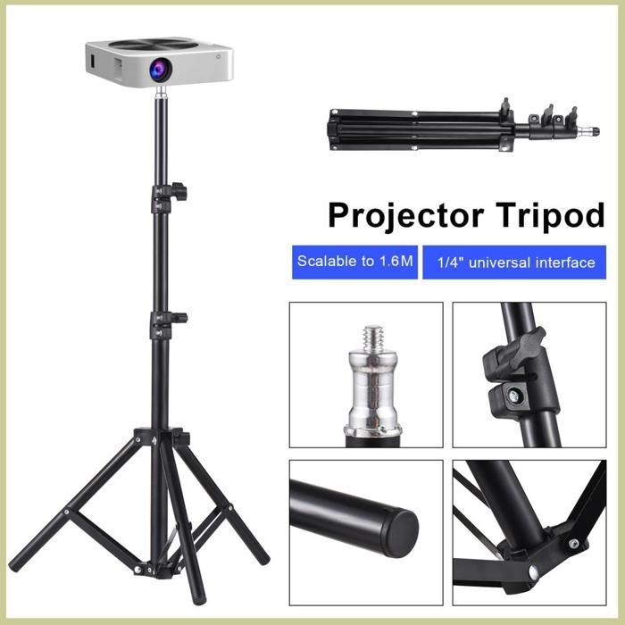 Soporte de trípode universal para proyector Cocosity, soporte extensible para proyectores de audio y vídeo, color negro.