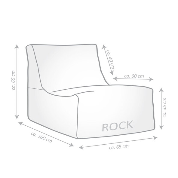 Talea Rock Outdoor Sitzsekk, grå
