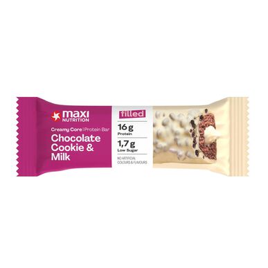 Maxi Nutrition beljakovinska ploščica s čokoladnimi piškoti in kremasto jedro 45 g 45 g
